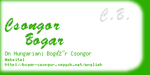 csongor bogar business card